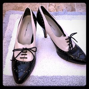 Tuxedo style heels